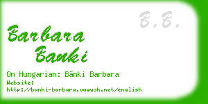barbara banki business card